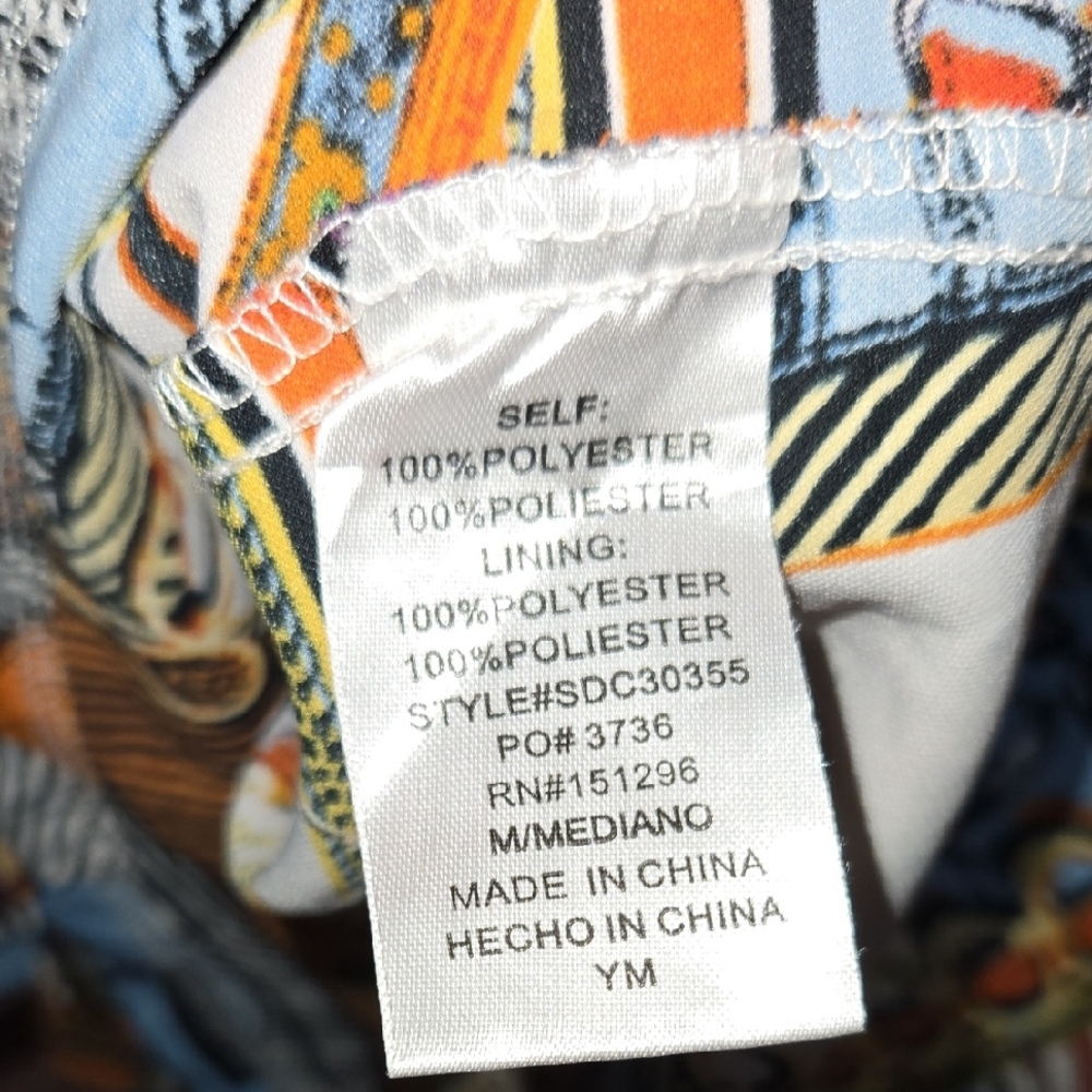 THE SANG multicolor mini dress sz Medium, like new condition - Picture 7 of 7